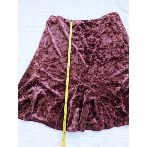 Robbie Bee Skirt Sz 14 Velvet crushed Whimsigoth Fairy Witchy Burgundish Y2K - Picture 6 of 8